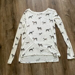 Dog print long sleeved shirt